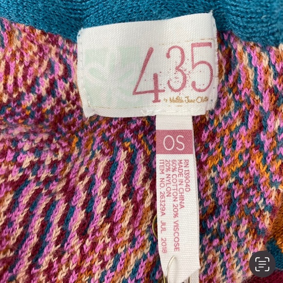 435 By Matilda Jane Multicolor Geometric Infinity Scarf NWT - Picture 4 of 4
